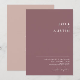 Convite Dusty Boho | Púrpura e Rosa, tudo numa só união