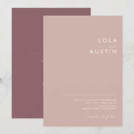 Convite Dusty Boho | Rosa e Roxo Tudo Em Um Casamento