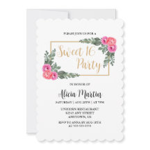 Dusty Flora Rosa Rosa Greenery Dourado Sweet 16