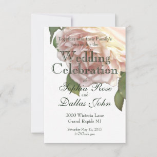 Convite Dusty Ivory Rosa