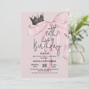 Convite Dusty Pink Aniversário de 16 anos ⎮Arco Moderno Sw