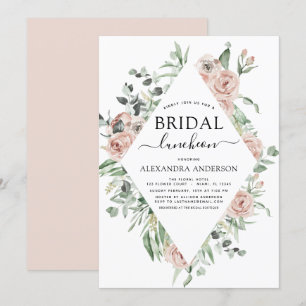 Convite Dusty Pink Chá de panela Luncheon Greenery