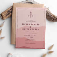 Dusty Pink Desert Cactus Western Weding