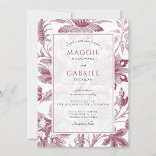 Convite Dusty Pink Floral Casamento