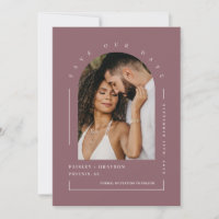 Dusty Purple Boho Arch Photo Código QR Guarde noss