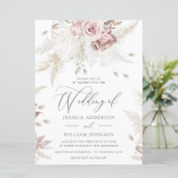 Dusty Rosa e Ivory Floral Grande Casamento