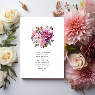 Convite Dusty Rosa Floral Wedding