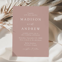 Dusty Rose Modern Elegance Wedding