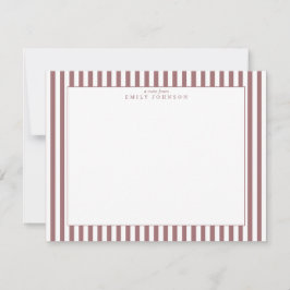 Convite Dusty Rose Striped Note Card