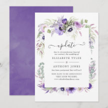 Dusty Violet Watercolor Atualização Floral