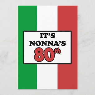 Convite É a 80 de Nonna Aniversário da Bandeira Italiana