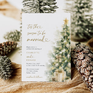 Convite É a Época de se Casar Casamento de Natal