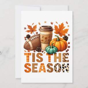 Convite É a época Herbstzeit com futebol e café