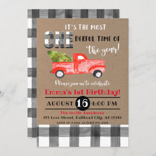 Convite É a época mais maravilhosa do ano do primeiro aniv