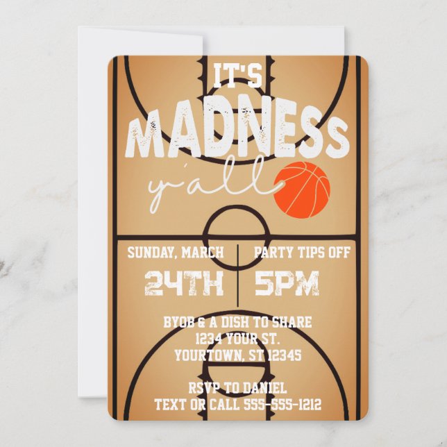 Convite É a Madness Y'all Basball Watch Party (Frente)