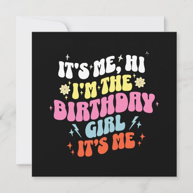 Convite É a Minha Festa de Aniversário Garotas (Frente)