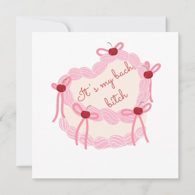 Convite É a minha solteira | Festa Bridal do Bolo de Coque (Frente)