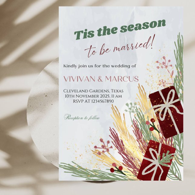Convite É a Temporada de se Casar Natal Casamento  (Criador carregado)
