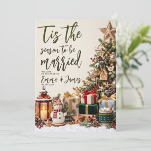 Convite É a Temporada de se Casar Natal Casamento 