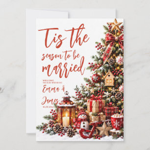 Convite É a Temporada de se Casar Natal Casamento de Natal