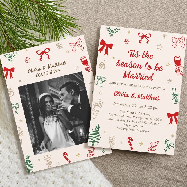 Convite É a Temporada Festa de Noivado de Natal (Criador carregado)