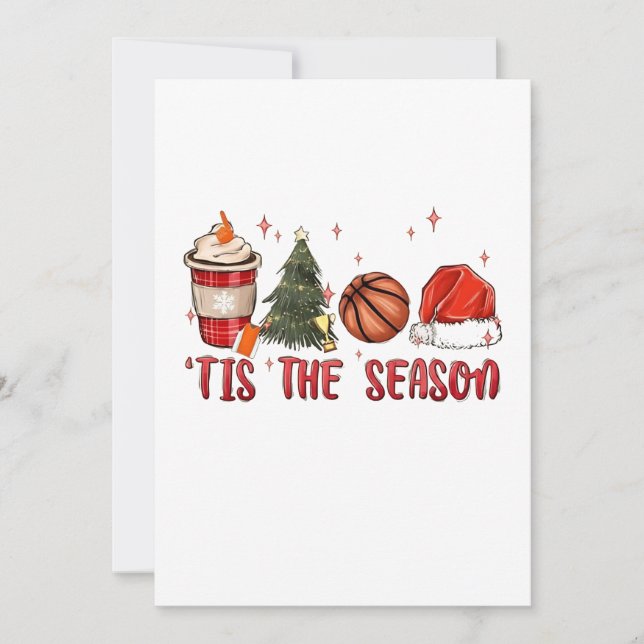 Convite É a Temporada Xmas Natal Basquetebol  (Frente)