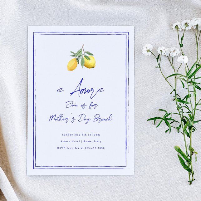 Convite È Amore Italiana Dia de as mães Brunch (Criador carregado)