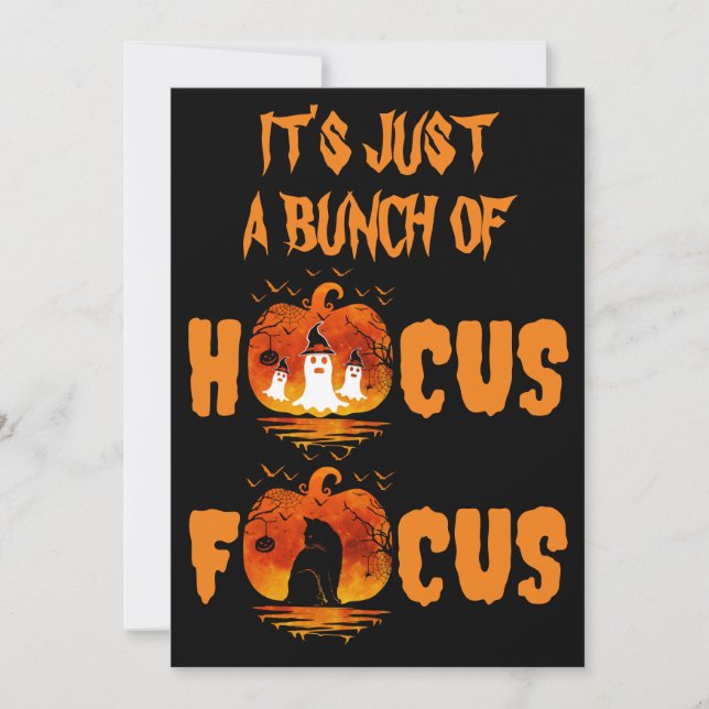 Convite É Apenas um Monte de Hocus Pocus Abóbora de Hallow (Frente)