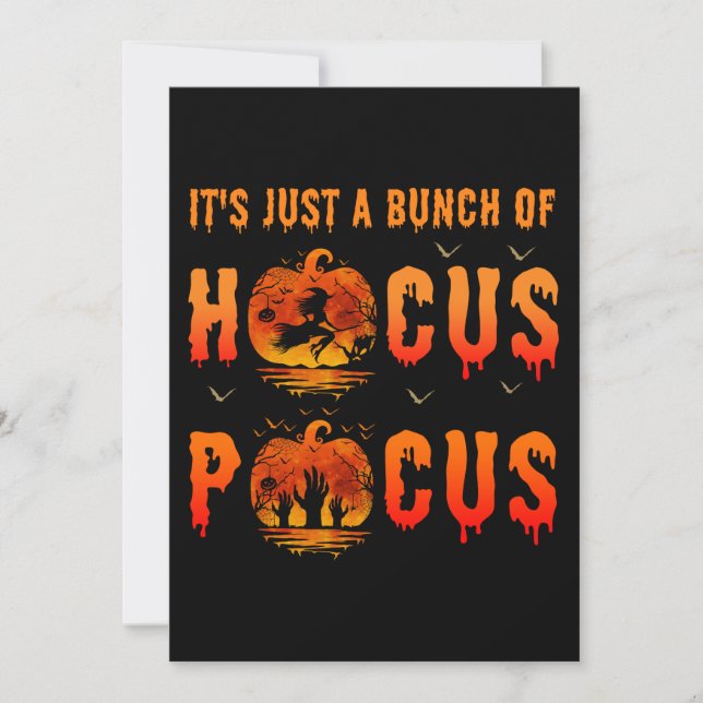 Convite É Apenas um Monte de Hocus Pocus Halloween (Frente)