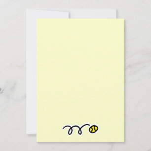 Convite e artigos de papelaria com design de têni