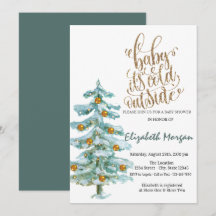 É Chá de fraldas de árvore de pinheiro de aquarela