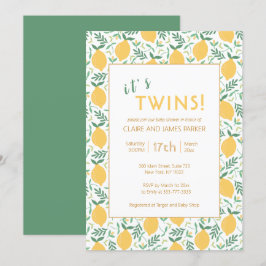 Convite É Chá de fraldas de Folhagem Amarelo-Amarelo-Gimad