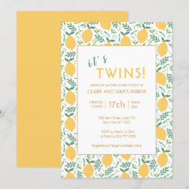 Convite É Chá de fraldas de Folhagem Amarelo-Amarelo-Gimad