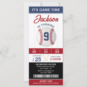 Convite É Festa de aniversário de baseball no jogo