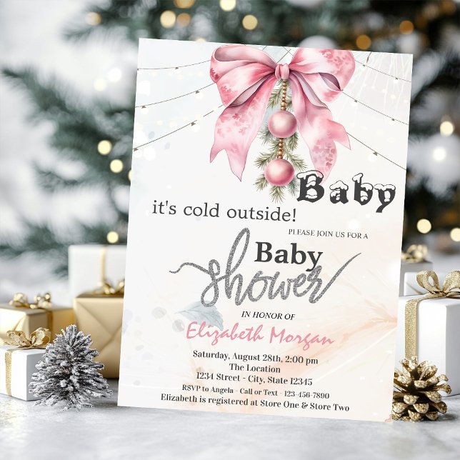 Convite É Frio Fora Luzes de Bolas de Arco de Natal Baby S (Criador carregado)