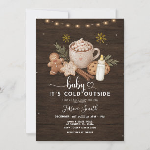 Convite É Frio Lá Fora Chá Quente de Inverno Baby Shower