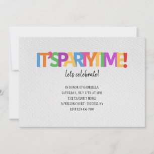 Convite É Hora da Festa