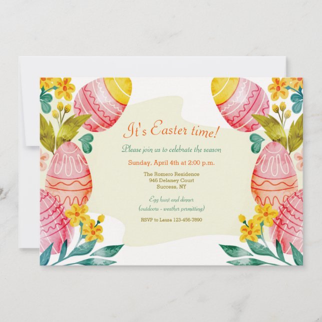 Convite É hora da Páscoa (Frente)