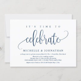 Convite É Hora de Celebrar, Festa de Casamento Intimo