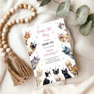 Convite É Hora de Festa com as Patinhas Animais de Festa A