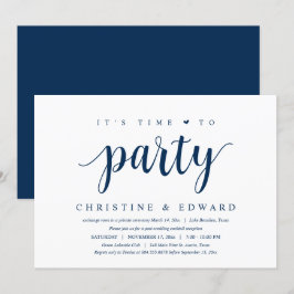 Convite É hora de festejar, Elopamento de Casamento Modern