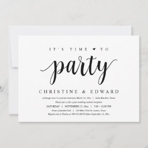 Convite É hora de festejar, Elopamento Pós-Casamento Moder