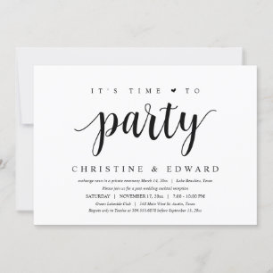 Convite É hora de festejar, Elopamento Pós-Casamento Moder
