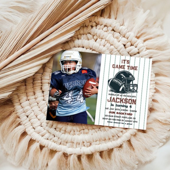 Convite É hora do jogo! Jogo de aniversários de futebol (Criador carregado)