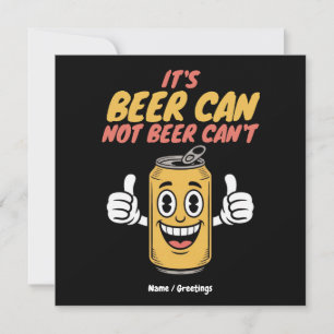 Convite É Lata de Cerveja Não Lata Não Pode Design Retrô D