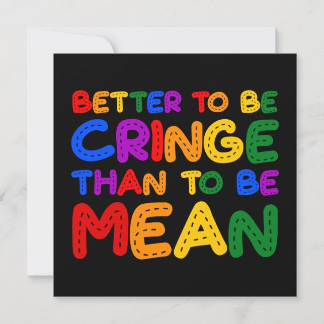 Convite É melhor ser Cringe do que ser médio (Frente)