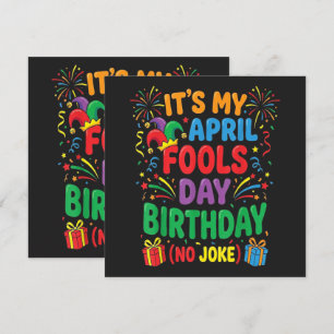 Convite É Meu Aniversário do Dia da Mentira e Não É Brinca