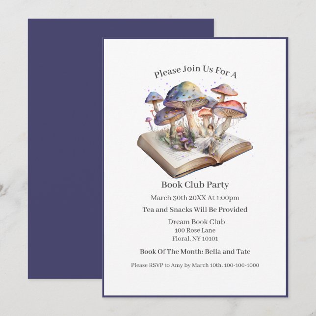 Convite E No Meu Livro Eu Vou... Book Club (Frente/Verso)