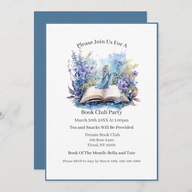 Convite E No Meu Livro Eu Vou... Book Club (Frente/Verso)