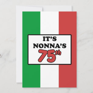 Convite É o 75º Aniversário da Bandeira Italiana de Nonna.